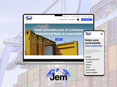 L'harmonie digitale pour Jem Export, expert en commerce international - Graphic Identity