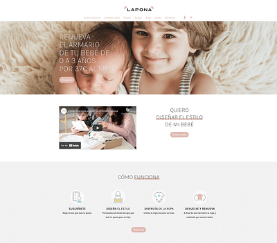Diseño Web a medida para tienda de ropa infantil - E-commerce