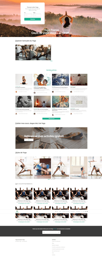Marketplace Yoga - Application web