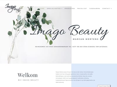 Imago beauty : complete rebranding - Website Creation