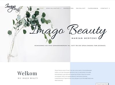 Imago beauty : complete rebranding - Création de site internet