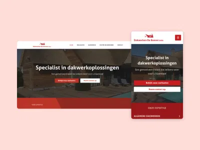 Vernieuwde en opgefriste website voor Dakwerken De Boever - Création de site internet