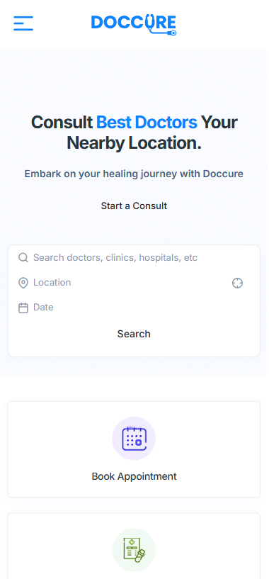 Doccure - Application web