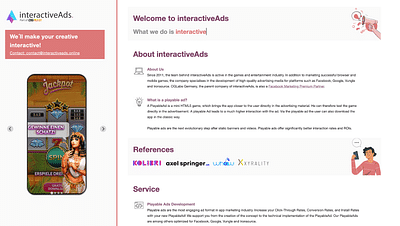 OG Labs - interactiveAds Portal - Web Application