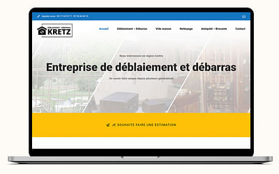 Création de site internet pour Déblaiement KRETZ - Website Creatie