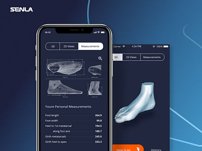 Mobile solution for 3D foot scanning - E-commerce