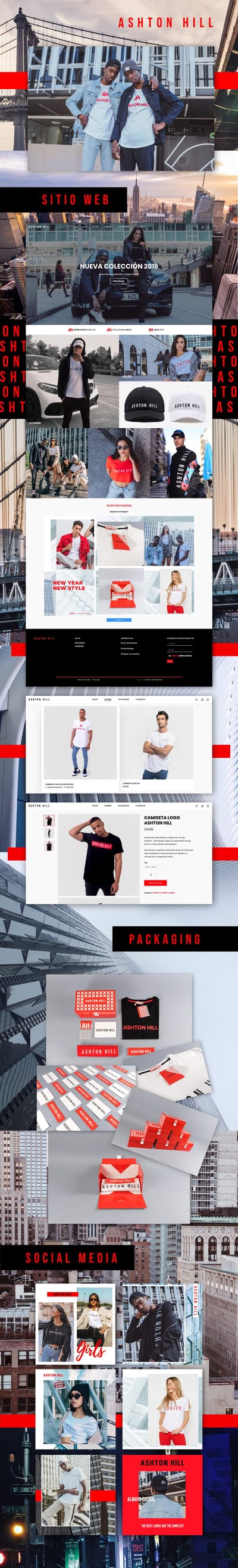 Ashton Hill: Web, Social Media & Packaging - Redes Sociales