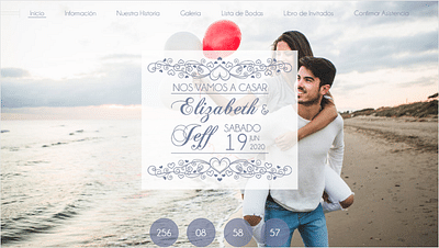 Invitaciones web para bodas - Creación de Sitios Web