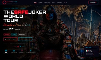 TheSafeJoker – Sito Web World Tour Peace & Love - Creazione di siti web