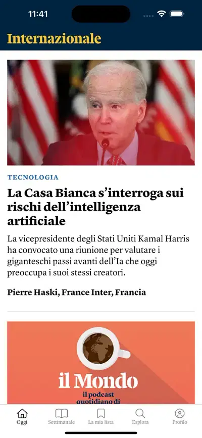 App di Internazionale - Applicazione Mobile