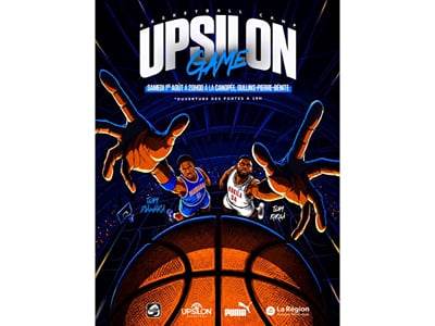 Upsilon Game - affiche du camp de basket - Design & graphisme