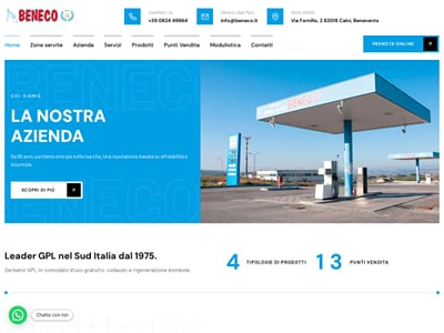 Beneco: nuovo portale e SEO su tre livelli per un'azienda energetica - Sviluppo di software