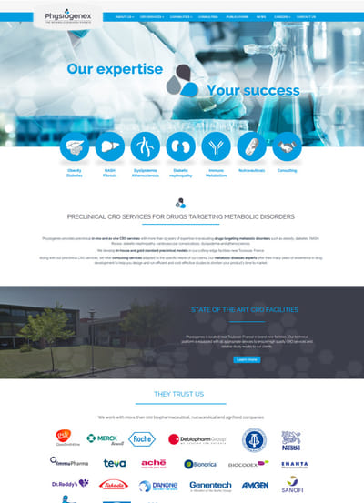 Création site internet Physiogenex - Website Creatie