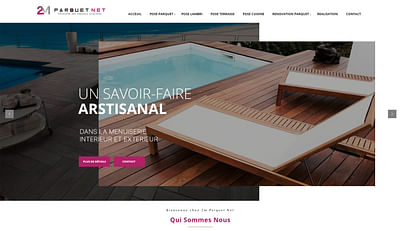 2M parquet Net – Création site web dynamique - Diseño Gráfico