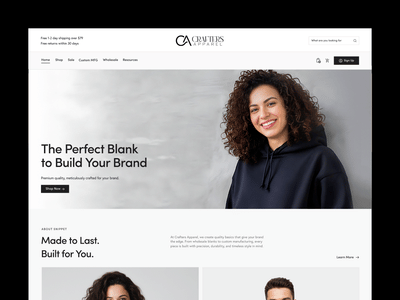 UI/UX & E-Commerce Website Development for Crafter’s Apparel - Website Creation