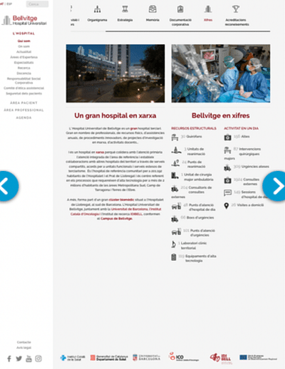 Web Corporativa Hospital de Bellvitge - Webseitengestaltung