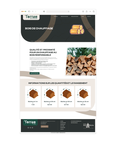 Site Vitrine - Terrae - Ergonomie (UX / UI)