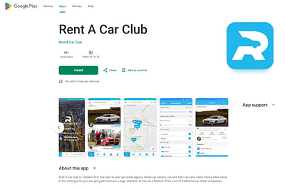 Rent a Car Club - Application mobile
