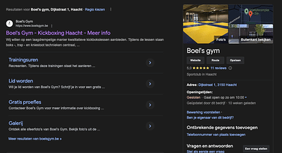 Lokale SEO - Boel's GYM - Digital Strategy