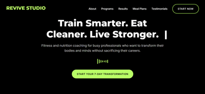 Fitness & Nutrition Coaching Landing Page by ElevatePros - Création de site internet