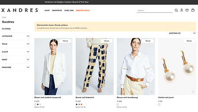 Stijlvol digitaal platform voor Xandres - Website Creatie