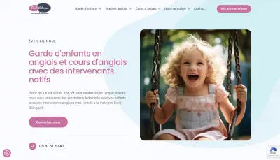 Site internet - Garde à domicile, cours d'anglais - Website Creation