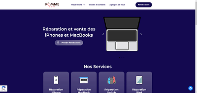 Création site web vitrine Pommecare - Webseitengestaltung