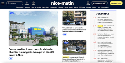 Développement pour le journal Nice Matin - E-Mail-Marketing