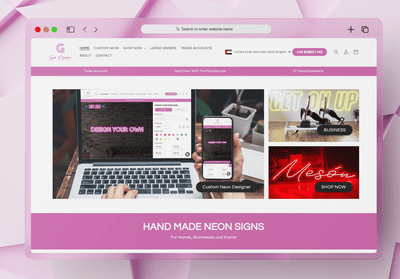 Go Neon Flex's Website Design - Création de site internet