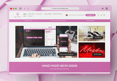 Go Neon Flex's Website Design - E-commerce