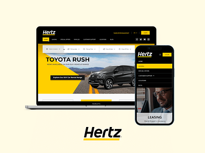 Hertz - Création de site et espace client - Website Creation