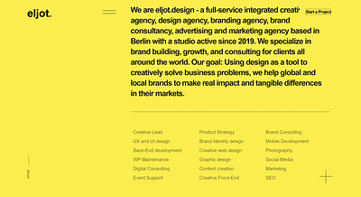 Webentwicklung & Design für Kreativagentur - Application web