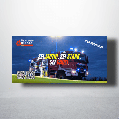 Sei mutig. Sei stark. Sei dabei. | Bannerdesign - Design & graphisme