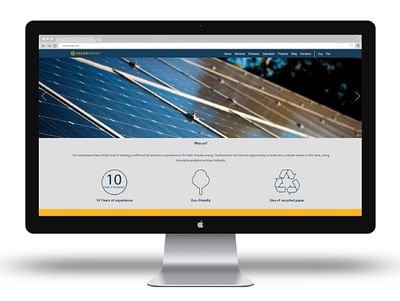 Solar Group Website UI/UX Design & Development - Création de site internet