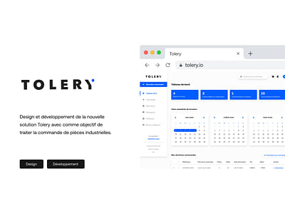 Tolery — Développement solution métier - Création de site internet