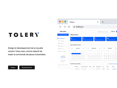 Tolery — Développement solution métier - Création de site internet