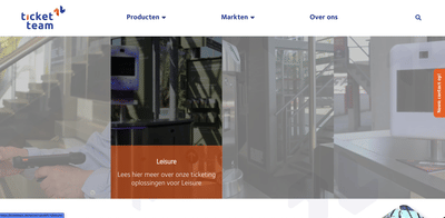 Ticket Team | Web Dev | Fotografie | Copywriting - Website Creatie