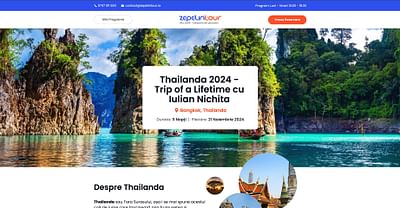 Travel Landing Page - Creazione di siti web