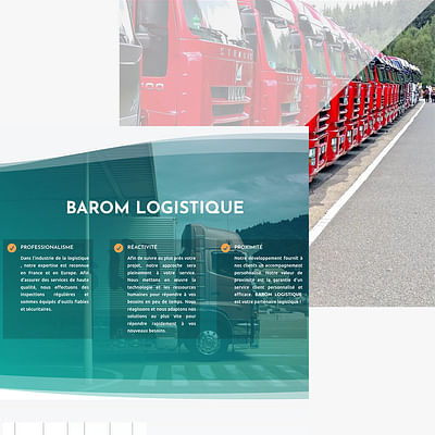 création du site web Barom Logistique - Website Creation