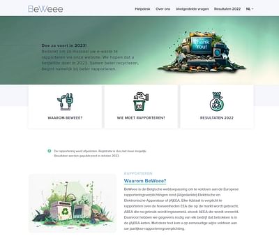 Record in recyclageland - Ontwerp