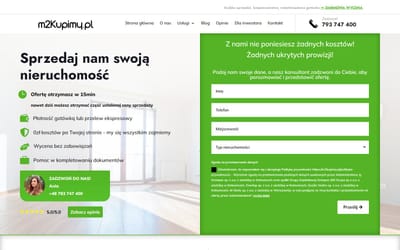 M2Kupimy - property buying company website - Website Creatie