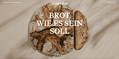 Joseph Brot Website - Création de site internet