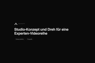 Studio-Konzept und Dreh für eine Experten-Videoreihe - Video Production