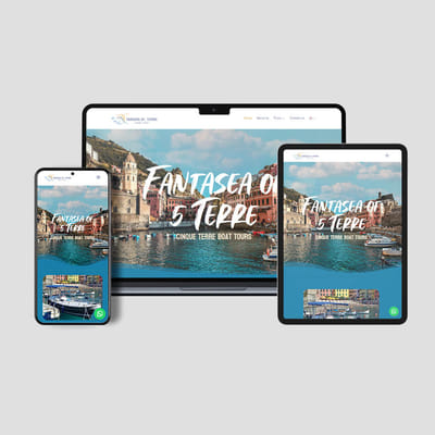 Sito web per Fantasea of Cinque Terre - Webseitengestaltung