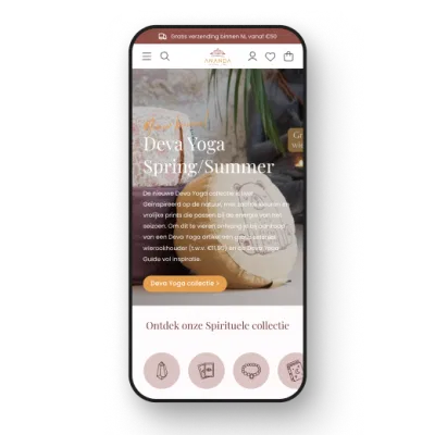 Een spirituele reis naar een nieuwe webshop - Website Creation