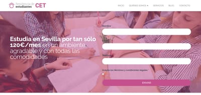 Web Corporativa Residencia de Estudiantes CET - Creación de Sitios Web