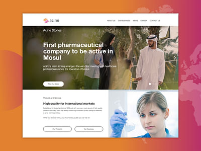 Acino International Website - Website Creation
