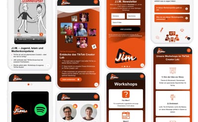 Webseite für "Berlin Jim" - Grafikdesign