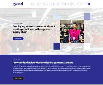 Website for Bangladeshi NGO - Creación de Sitios Web