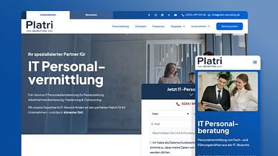 Platri Recruiting - Création de site internet